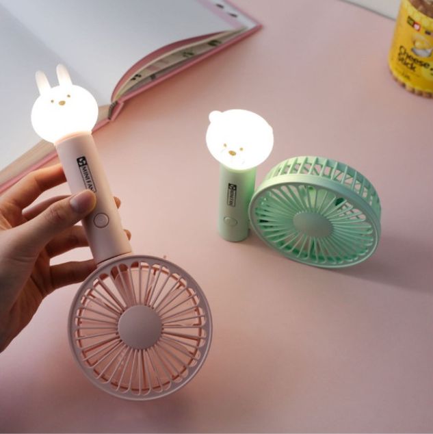 Quạt mini fan hình thú có đèn