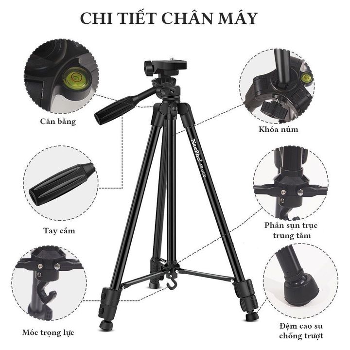 Chân máy ảnh, cố định thiết bị quay phim TRIPOD NEEPHO NP-3180S