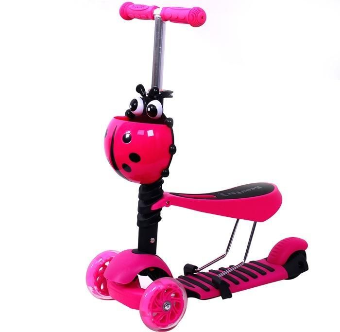 Xe trượt Scooter 3 in 1 Kèm giỏ cho bé