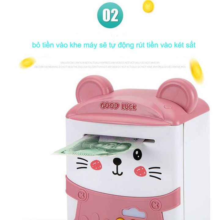 Két sắt mini dấu vân tay hình mèo