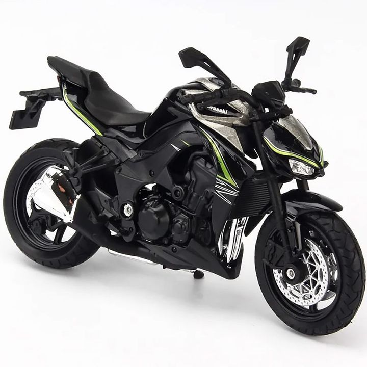 Mô hình Xe mô tô Kawasaki Z1000 R Green 1:18 Welly