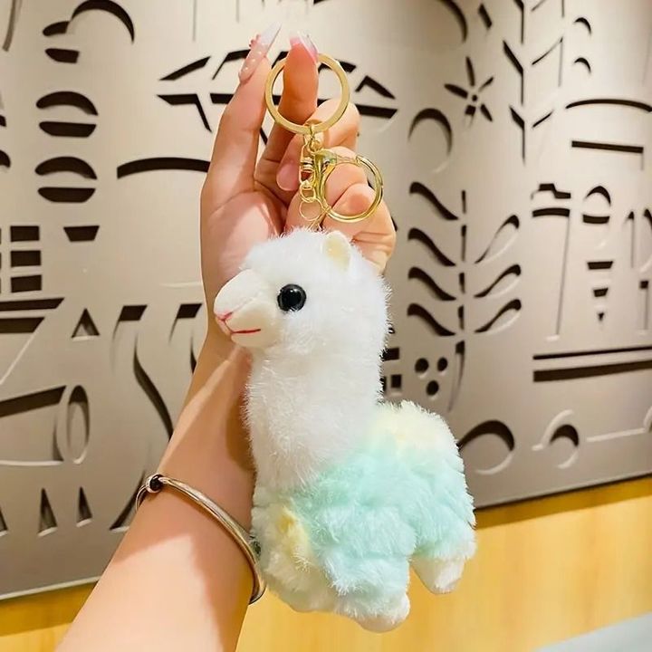 Móc khóa lạc đà không bướu Alpaca nhồi bông dễ thương siêu mềm mượt