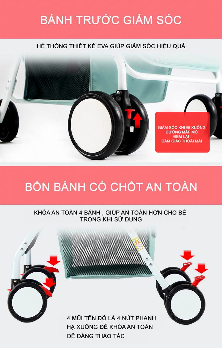 Xe Đẩy 2 Chiều Gấp Gọn Cao Cấp T305-2 A