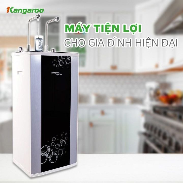 Máy lọc nước uống trực tiếp 10 lõi Kangaroo Hydrogen KG100HK 2 vòi nóng lạnh