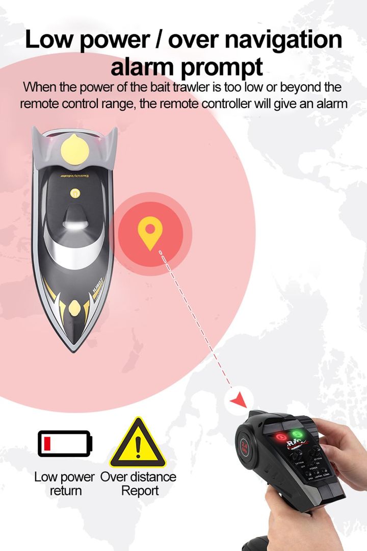 Tàu điều khiển từ xa HJ807 hỗ trợ dăng lưới bắt cá và cho cá ăn ngoài trời