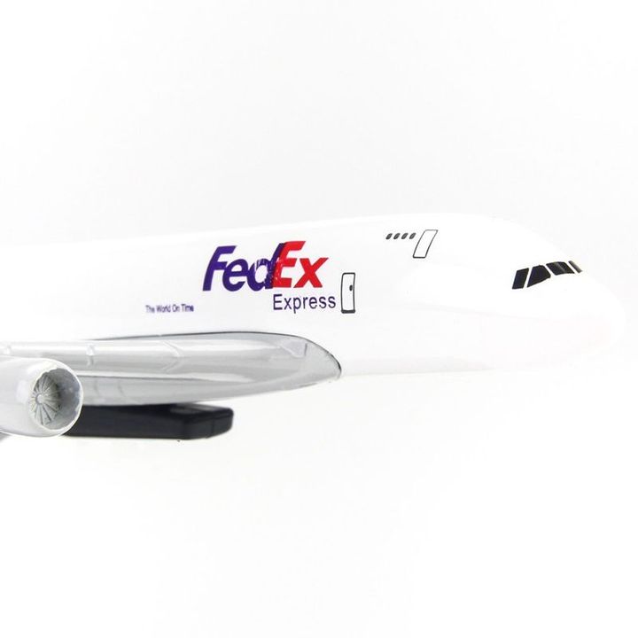 Mô hình Máy bay FedEx Express Airbus A380 16 cm Everfly