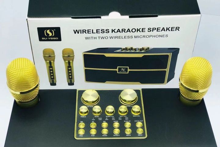 Loa Karaoke SU-YOSD YS 201 kèm 2 micro không dây Bluetooth 4.1